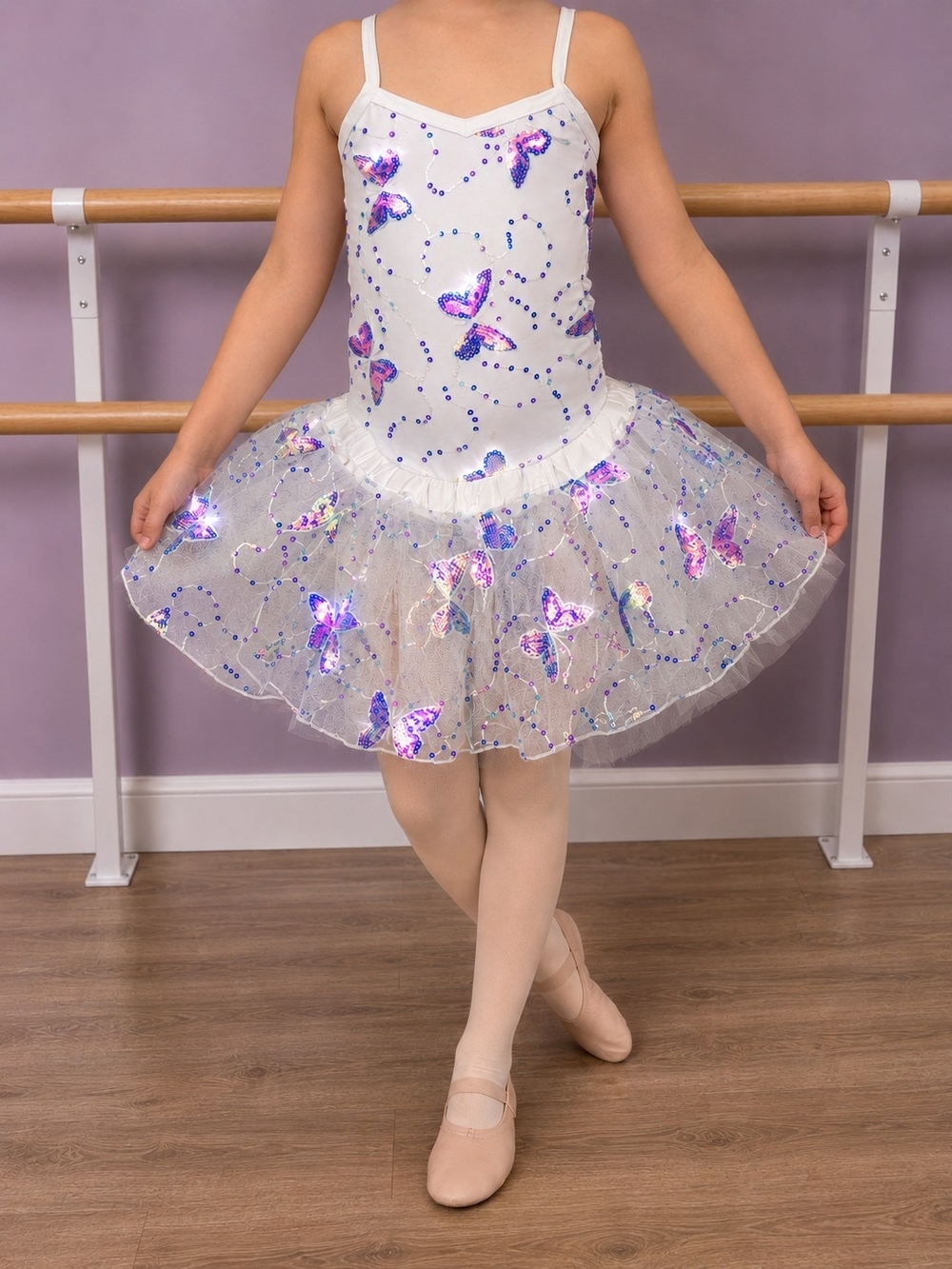 NWT Girls Butterfly Ballet Tutu Dress Costume – Size 8–10
